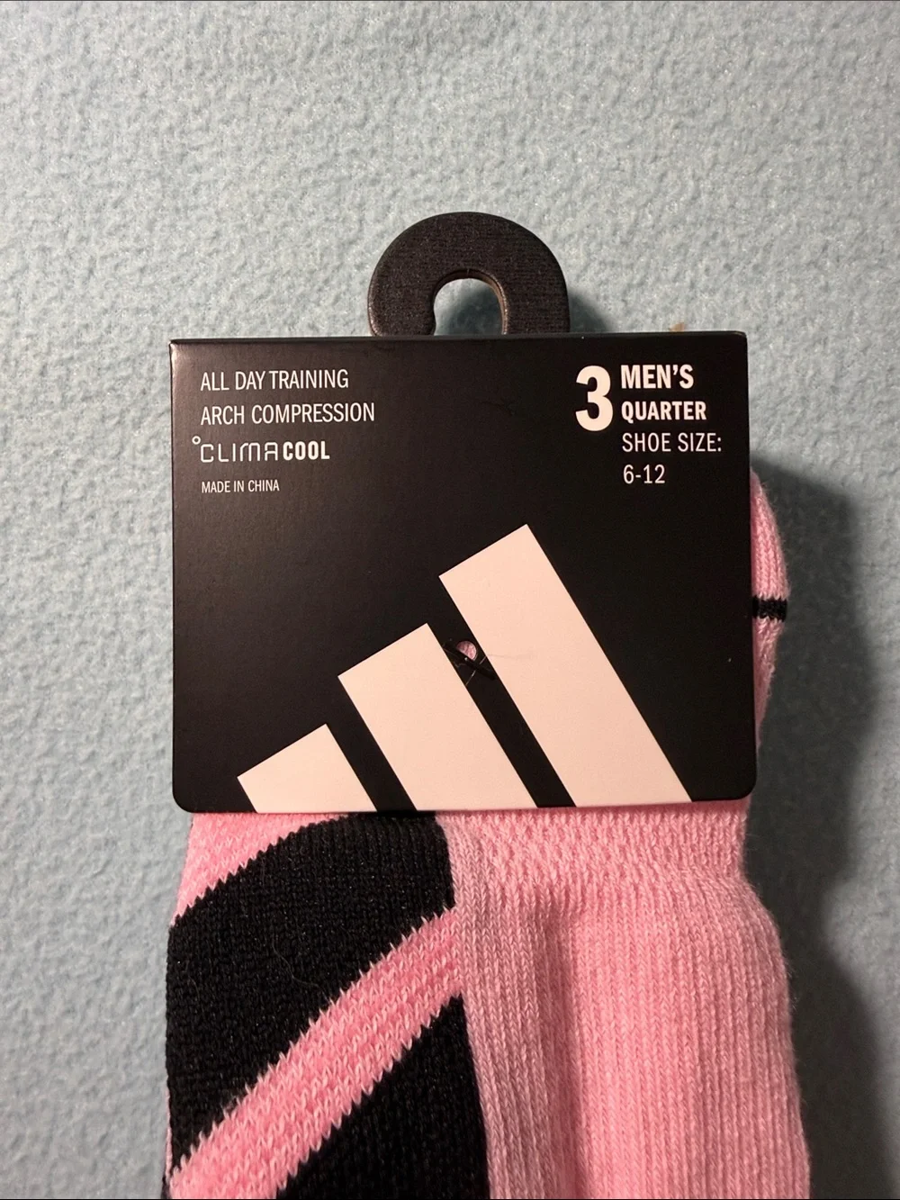 Adidas Men’s Quarter Socks - size L, shoe sz 6-12